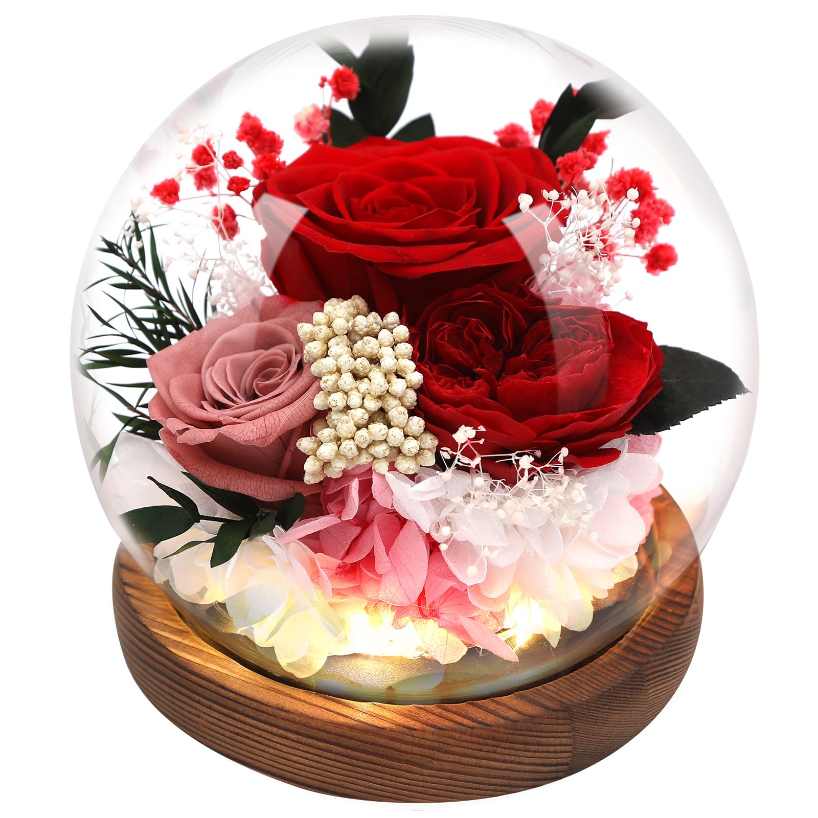 Preserved Rose Flowers, Unique Floral Gifts for Women, Long-Lasting Real Flowers Bouquet to Show Love on Valentine's Day, Mother's Day,Birthday,Anniversary,Special days - Style1