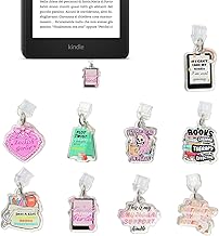 9 PCS Kindle Dust Plug Charm,E-Reader Charms Set,Fits Kindle,Phone,Tablet