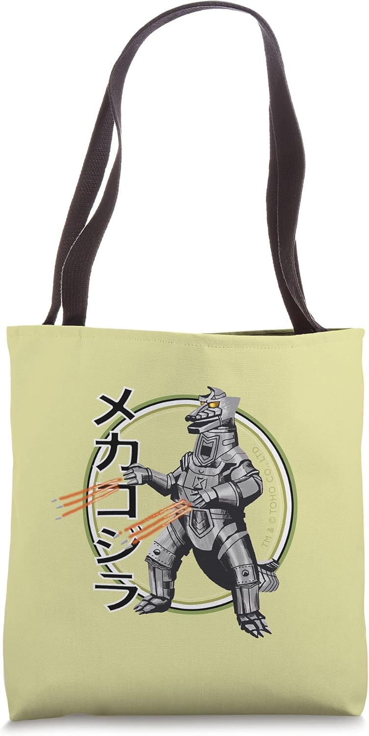 Godzilla Mechagodzilla Illustrated Green Tote Bag