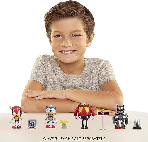 Miniatura 6 de Sonic The Hedgehog Figura de acción clásica de Sonic de 4 pulgadas con juguete coleccionable de primavera