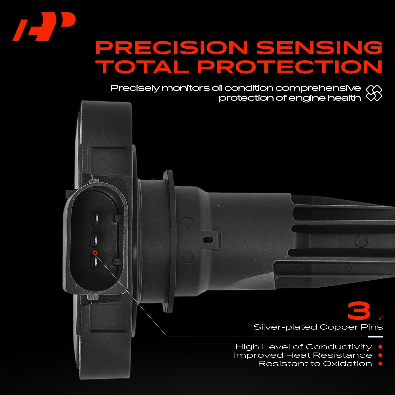 A-Premium Sensor de nivel de aceite del motor compatible con BMW X5, X1, 750i, 750i xDrive, X6, X7, X2, Alpina B7, i8, M550i xDrive, M850i xDrive, M850i xDrive Gran Coupe y Mini Cooper, Cooper Clubman