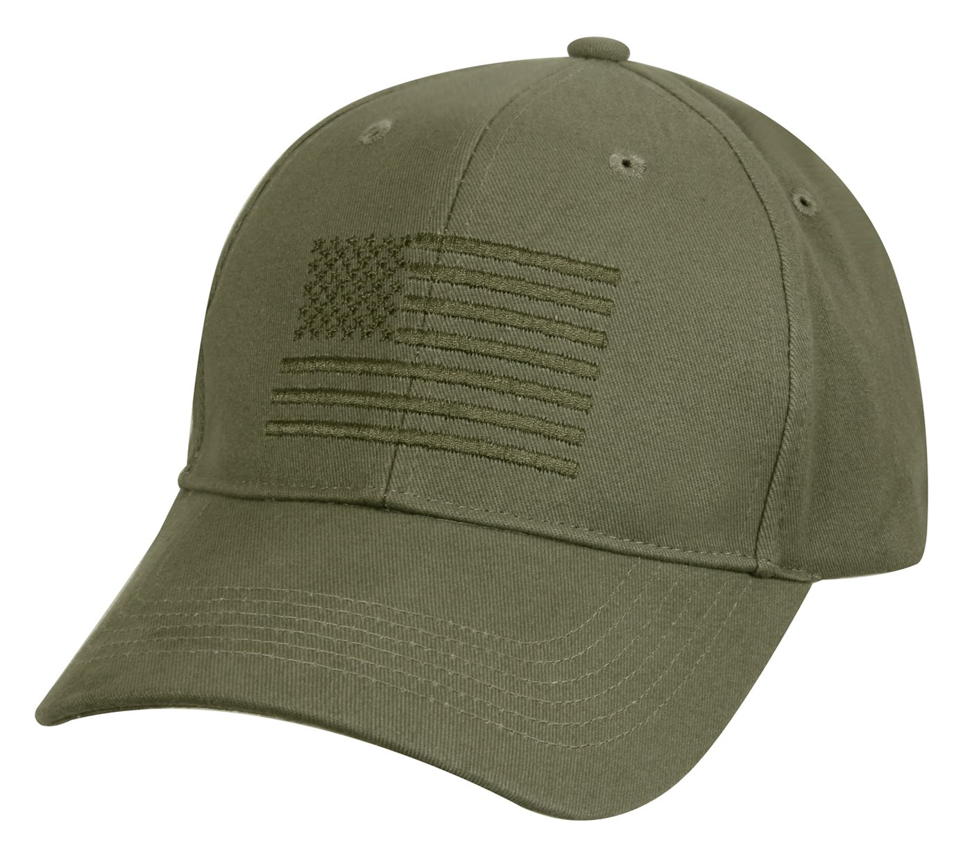 Rothco Men's Olive Drab U.s. Flag Low Profile Cap, One Size