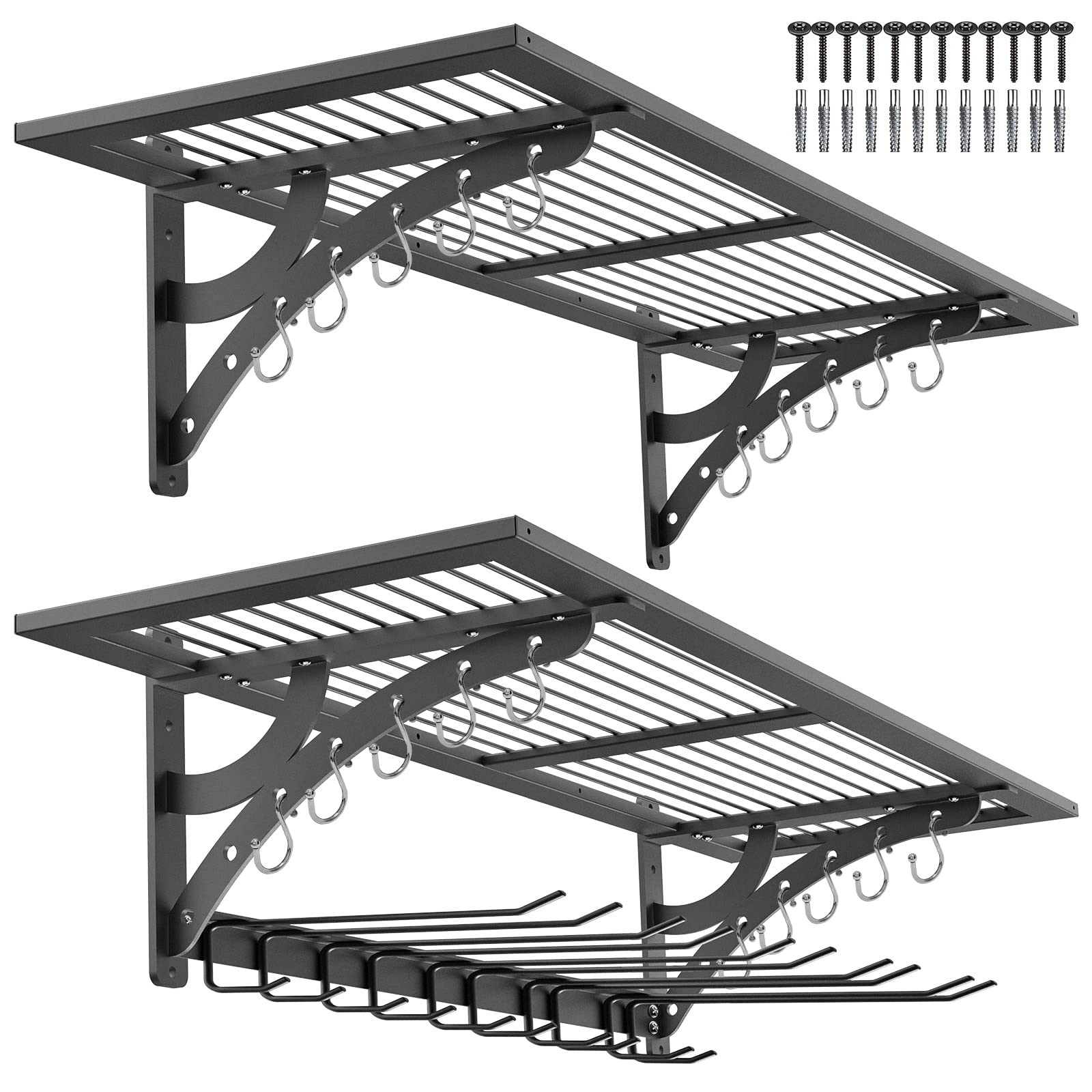 Buy BeneLabel 2Pack 15" x 38" Heavy Duty Wall Shelf Garage Storage