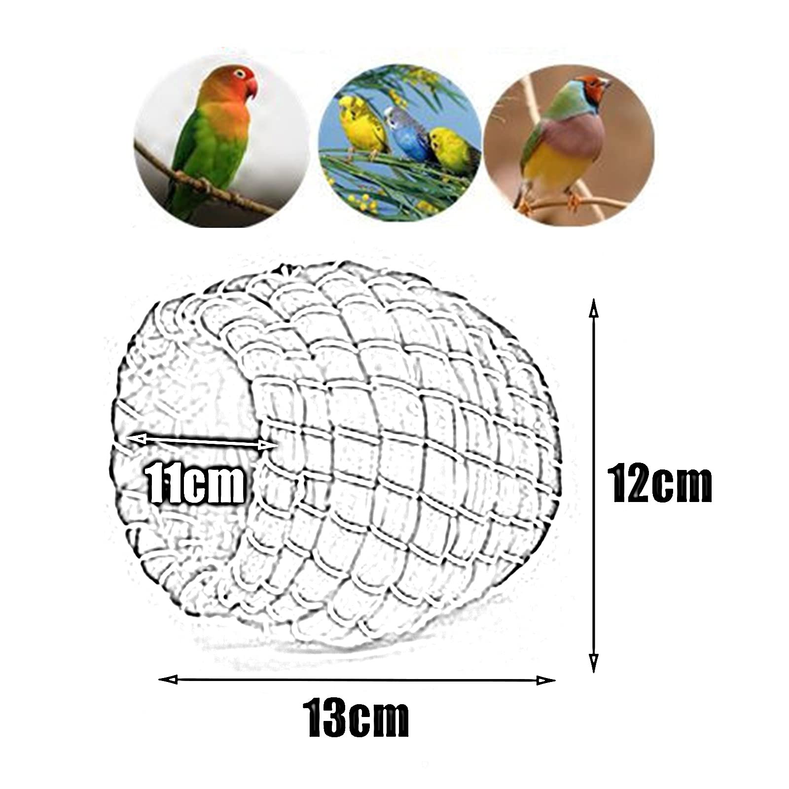 Casa para pájaros Nido de pájaro de Paja Envuelto en Tela de algodón, cómoda y cálida casa para pájaros para Mascotas, protección del Medio Ambiente y Salud, Universal en Todas Las Estaciones (Color: