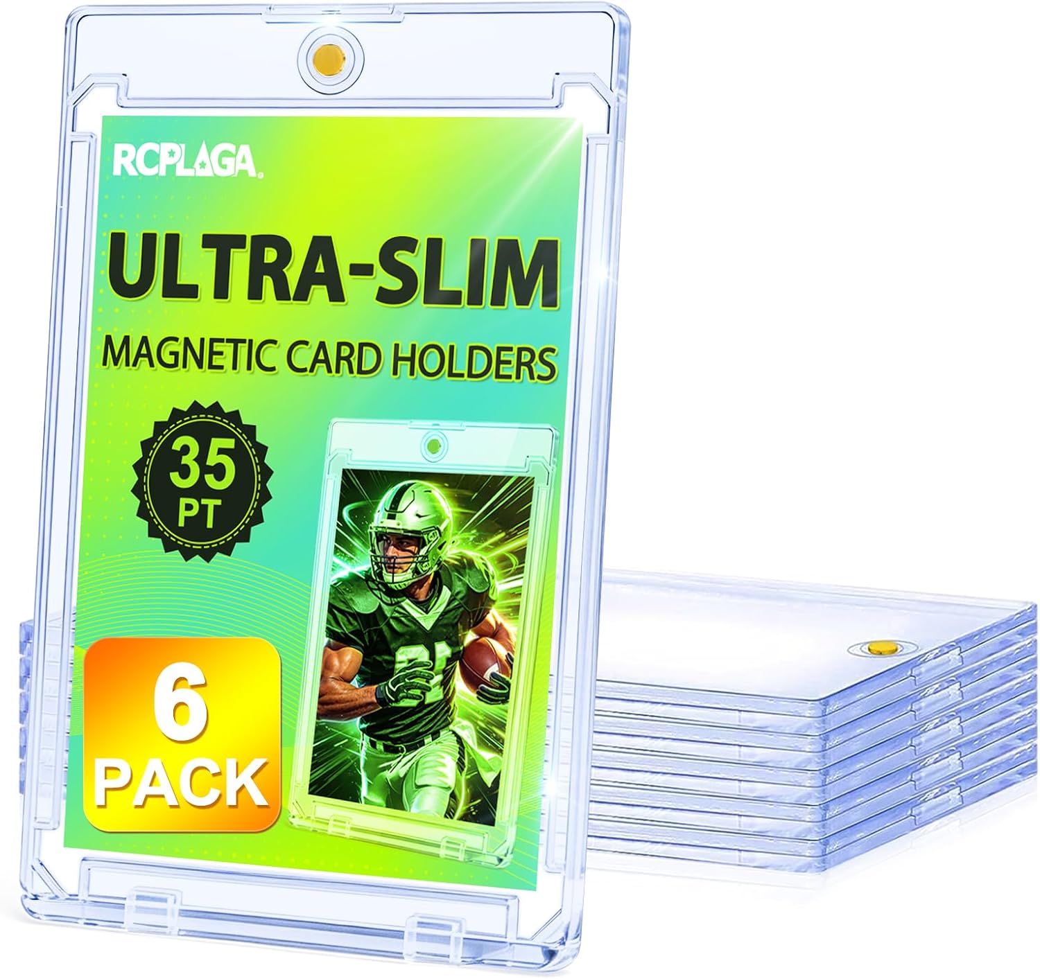 Magnetic Card Holder, 35pt Slim One Touch Card Holder