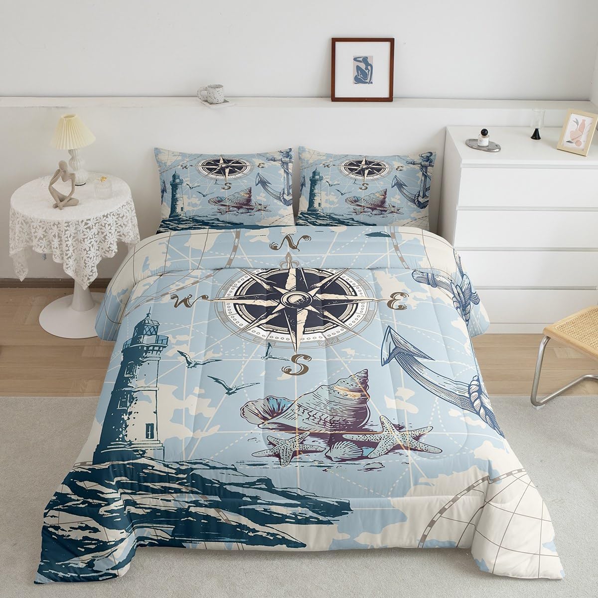 Erosebridal Dandelion Comforter Set King Size,Abstract Dandelion Art Quilted Duvet,Flying Fluffy Petals Plant Down Comforter for Room Decor Soft Microfiber Bedding Comforters,Brown Cream