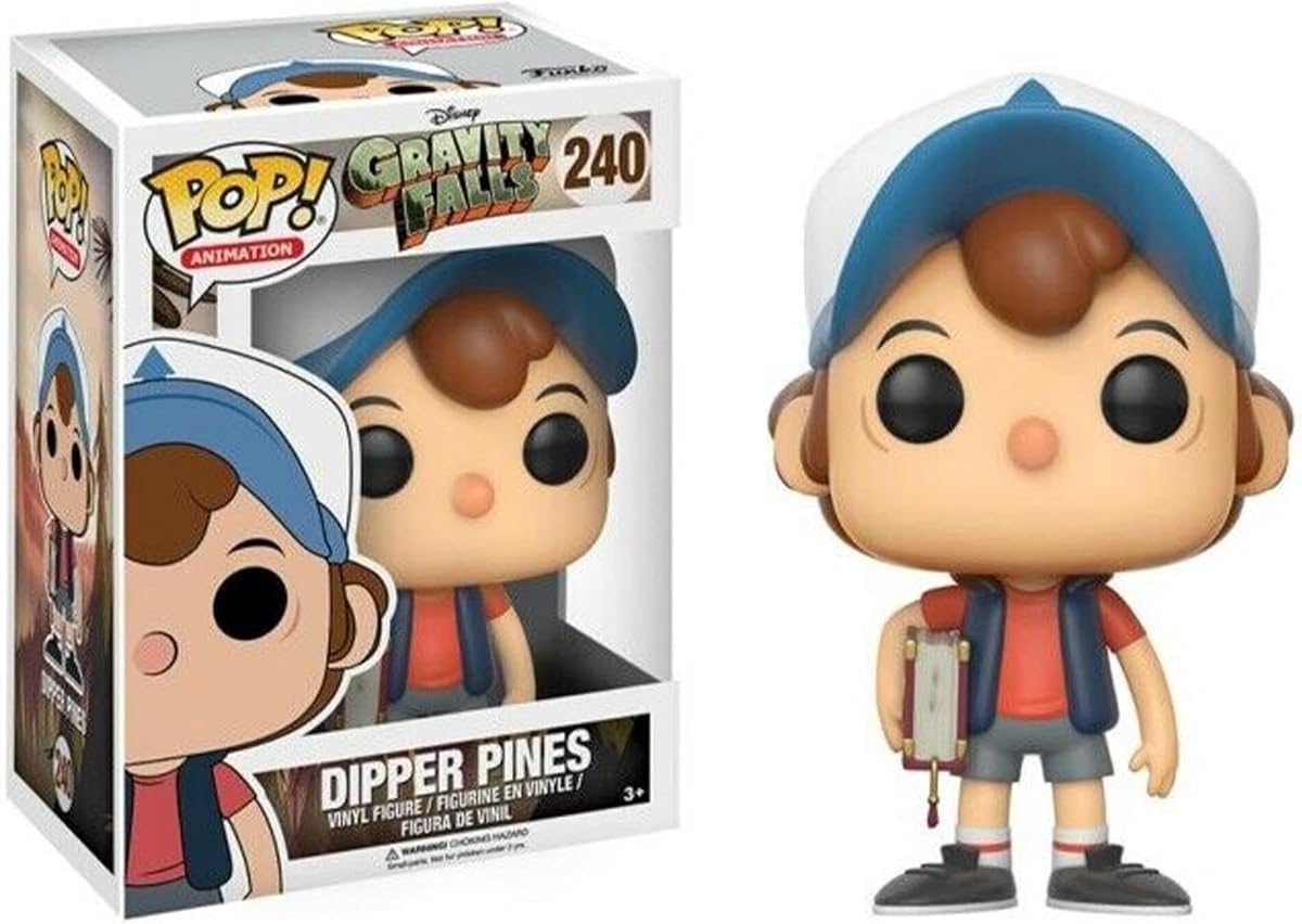 Gravity Falls POP! Animation Dipper Pines Vinyl Figure #240 [Regular Version], Styles May Vary, Multicolor, Standard (12373)