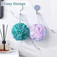 Vista 7 de AmazerBath - Esponja vegetal de 2.12 onzas, esponja de baño exfoliante para el cuerpo, juego de 4 unidades, color floral (verde/morado)