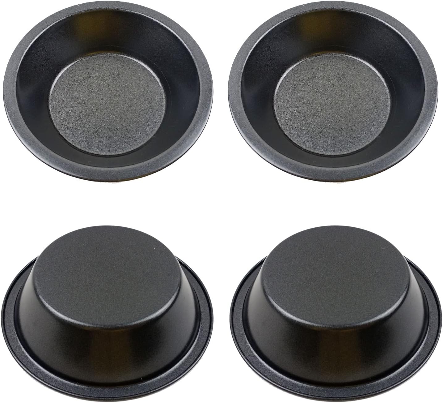 Suwimut 8 Pack Mini Pie Pan Set, 5 Inch NonStick Individual Dish Pie Plate Carbon