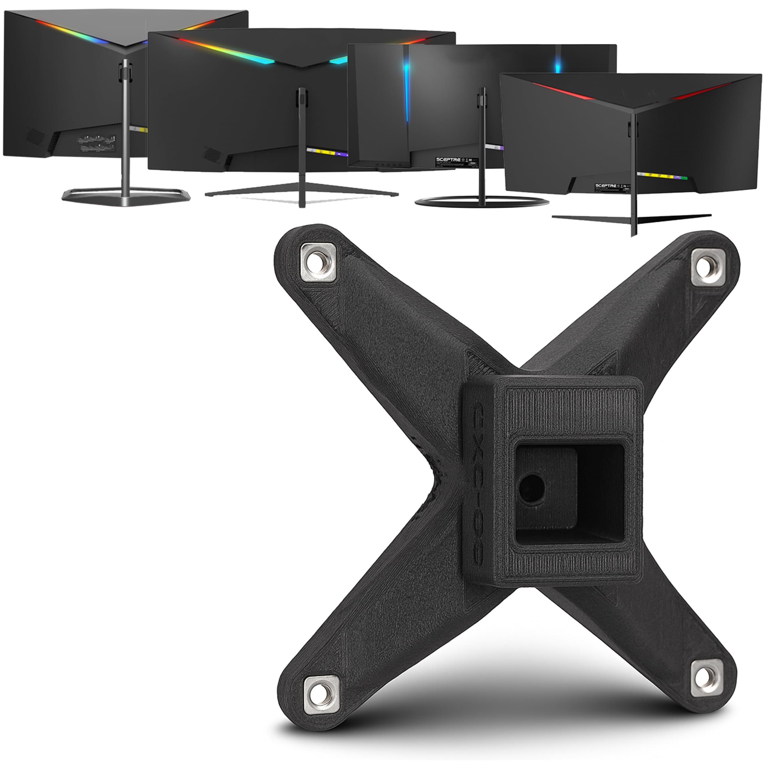 3IDEE VESA Mount Adapter Compatible with Sceptre Monitor (C255B-FWT240, C305B-200UN, C305W-2560UN, C345B-QUT168) VESA 75x75, Sceptre Monitor Mount Adapter, Easy Installation, Stable & Robust (1-Pack) 1 Pack
