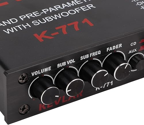 Miniatura 5 de Ecualizador gráfico de audio para automóvil, ecualizador gráfico de audio de coche de 7 bares, ecualizador de volumen de control para sistemas