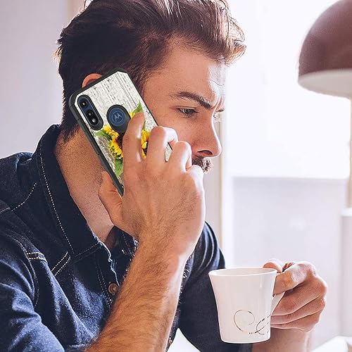 Miniatura 5 de Funda para Motorola Moto E 2020  Moto E7 de 6.2 pulgadas, 2 en 1 híbrida de policarbonato duro y silicona suave resistente de doble capa a prueba de