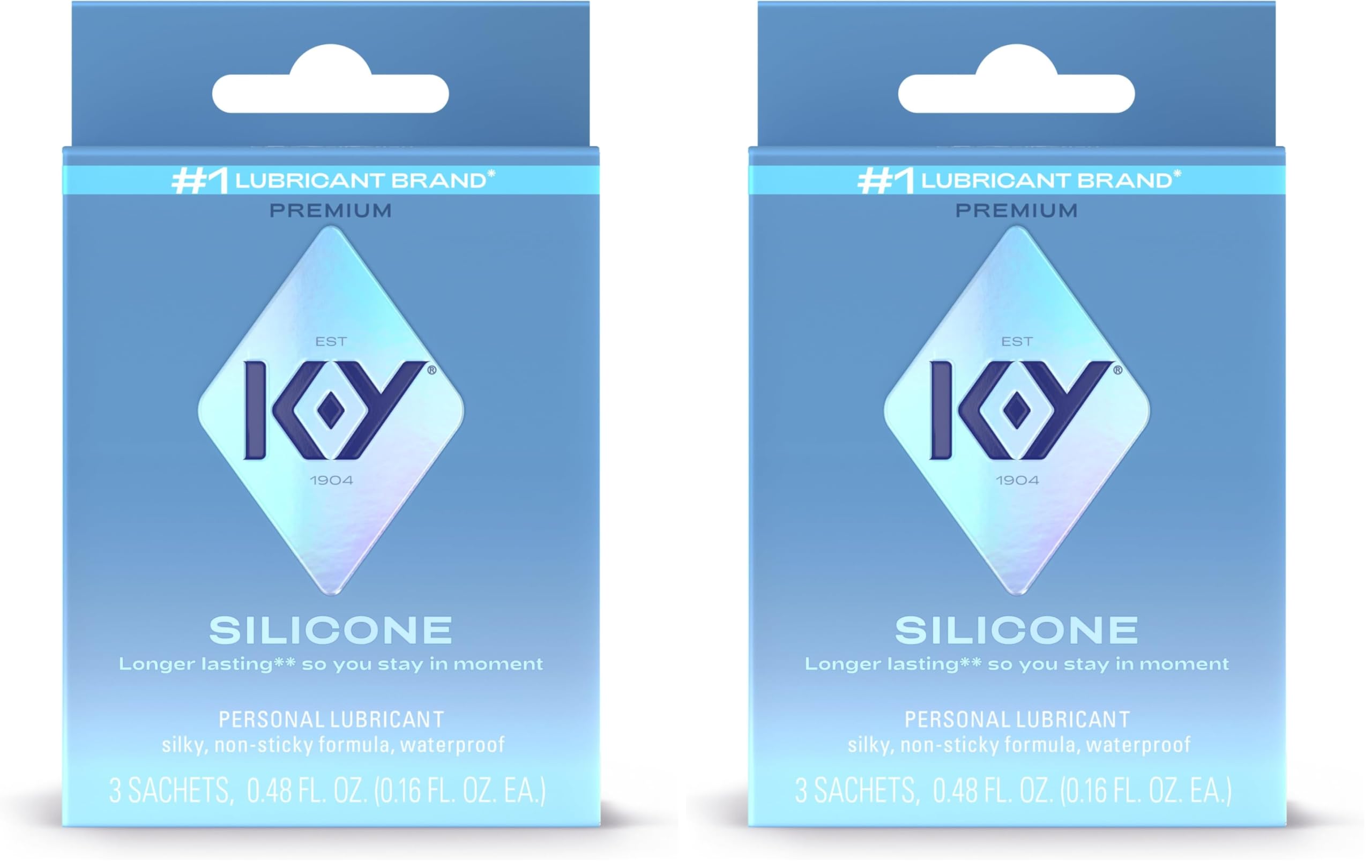 K-Y True Feel Silicone Lube, Personal Lubricant, Silicone-Based Formula, Safe to Use with Condoms, for Men, Women and Couples, 3x0.16 FL OZ Sachets (Pack of 2)