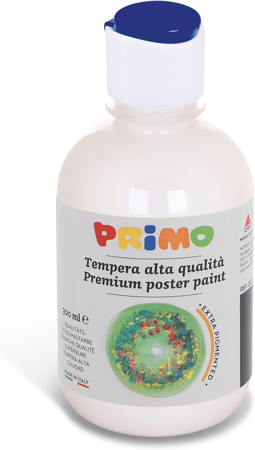 PRIMO Premium Tempera Paint, 300ml, Metallic, Copper, Bright and Intense Colors, Features a Flow-Control Cap