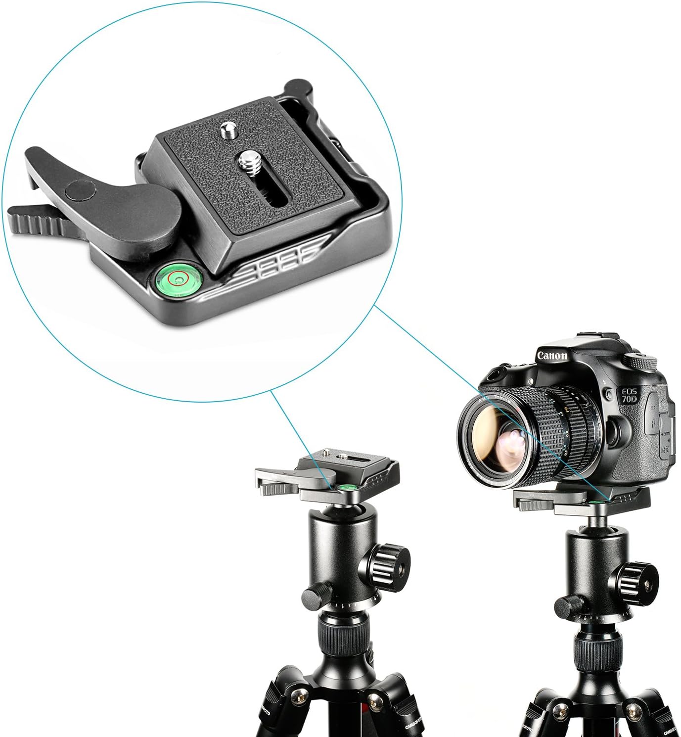 🔥 Crazy Deals Neewer® Black Aluminum Alloy Quick Release QR Plate Adapter with 1/4-3/8 Screw and Bubble Lever for DSLR Camera Tripod Monopod Stabilizer Ball Head Best Deal Cheap 🛒 Neewer® Black Aluminum Alloy Quick Release QR Plate Adapter with 1/4-3/8 Screw and Bubble Lever for DSLR Camera Tripod Monopod Stabilizer Ball Head