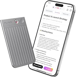 Plaud Note AI Voice Recorder Black with Black Case, App Control, Transcribe & Summarize with AI Technology, Support 112 Languages, 64GB Memory, Audio Recorder for Lectures, Meetings, Calls asin的图片