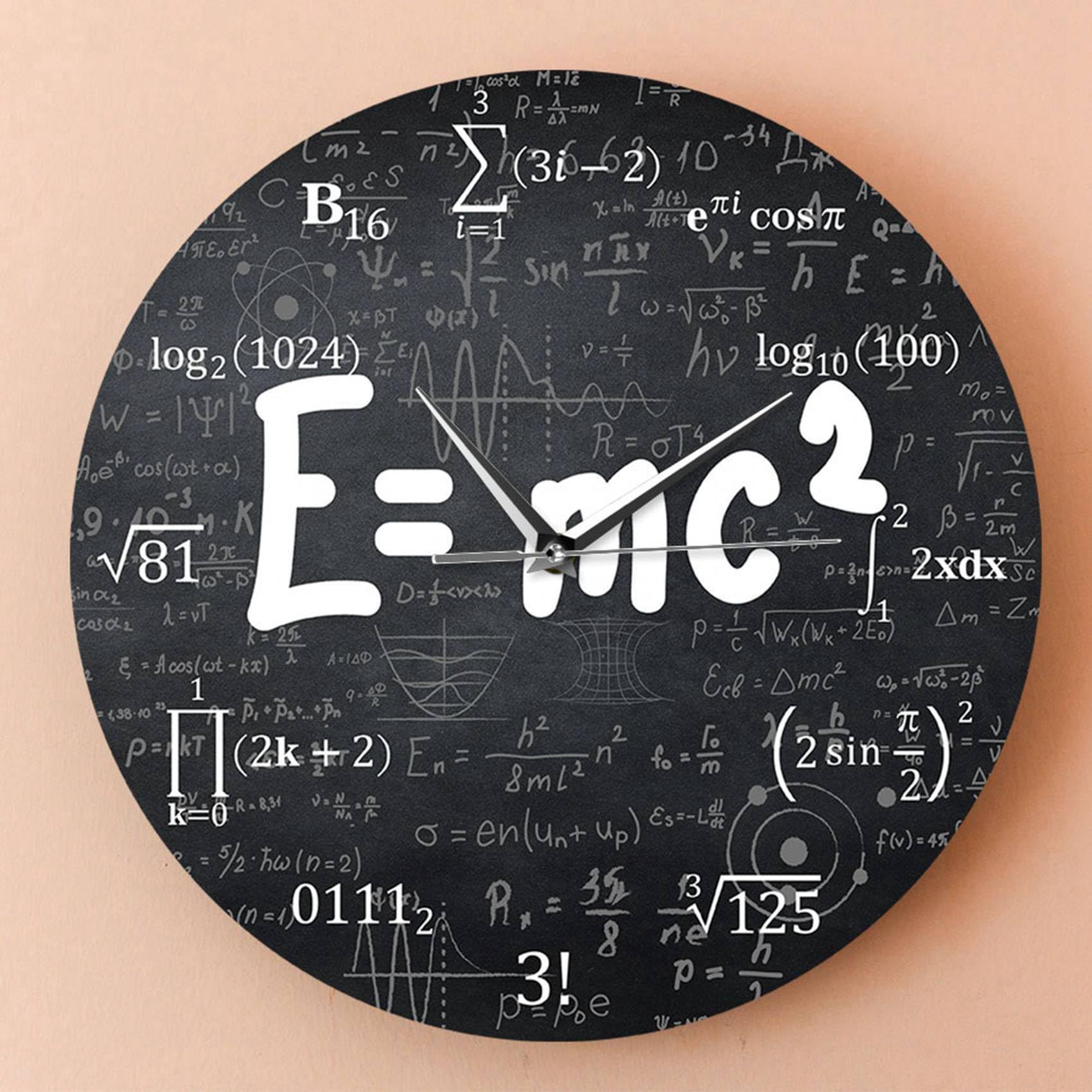 3 x teoria względności matematyka zegar ścienny naukowiec fizyka nauczyciel szkoła klasa dekoracja