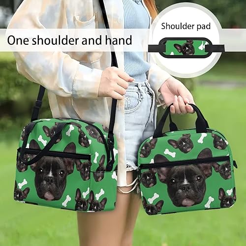 Miniatura 10 de Lonchera con diseño de tortuga marina del océano para niños, duradera, casual, reutilizable, para la escuela, picnic, ligera, aislada, con 2