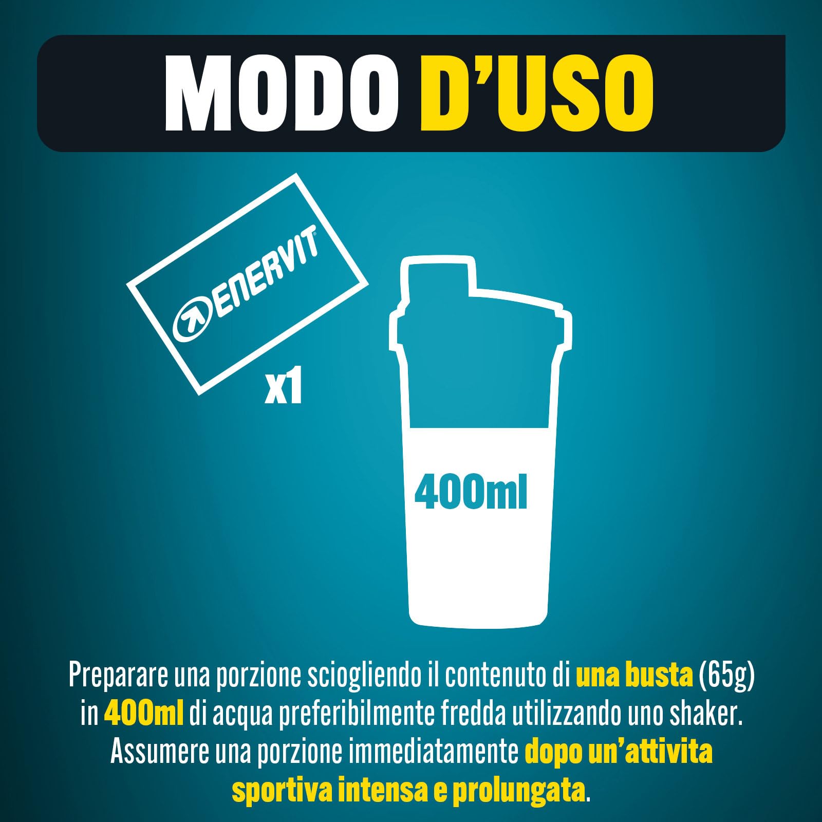 Enervit Pure-Pro Post Workout in Polvere di Maltodestrine Gusto Arancia, con Vitamina B6, Beta-Lattoglobulina del Latte e Aminoacidi Essenziali, 20g di Proteine, Senza Grassi, Buste 65g