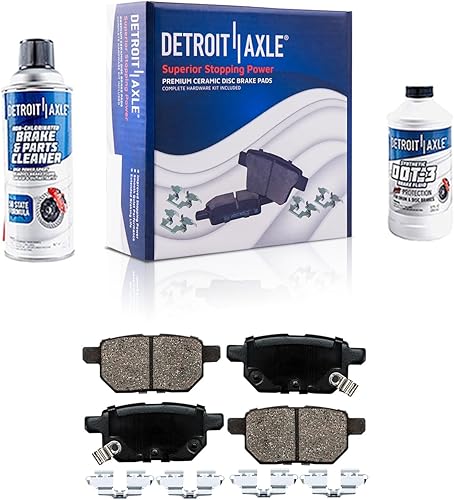 Miniatura 9 de Detroit Axle - Kit de freno trasero para 2011-2016 Scion tC Rotores de freno de disco pastillas de freno de cerámica 2012 2013 2014 2015 Reemplazo