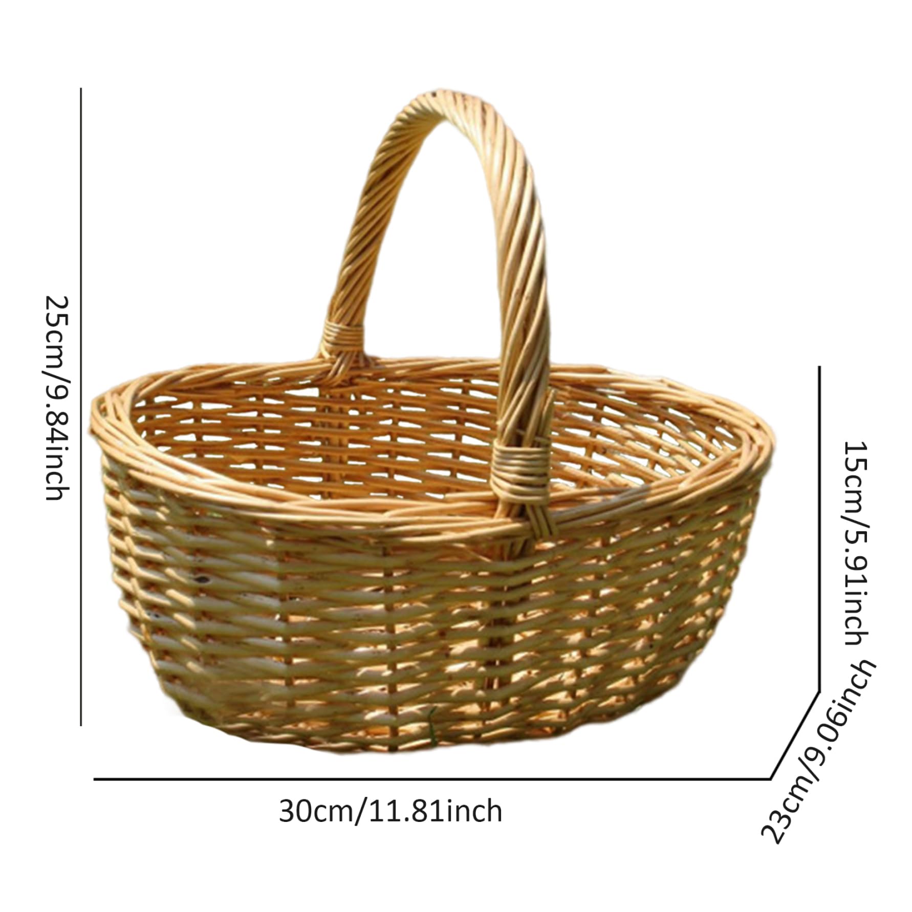 Panier De Rangement Ovale Giyofom - 36x14cm - Style Osier Plastique - Pour Pain, Fruits Ou Cosmétiques
