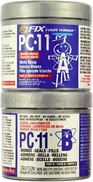 PC-Products 080115 PC-11 Marine Grade Paste Epoxy, Underwater Repair, 1/2 Pound, Off White