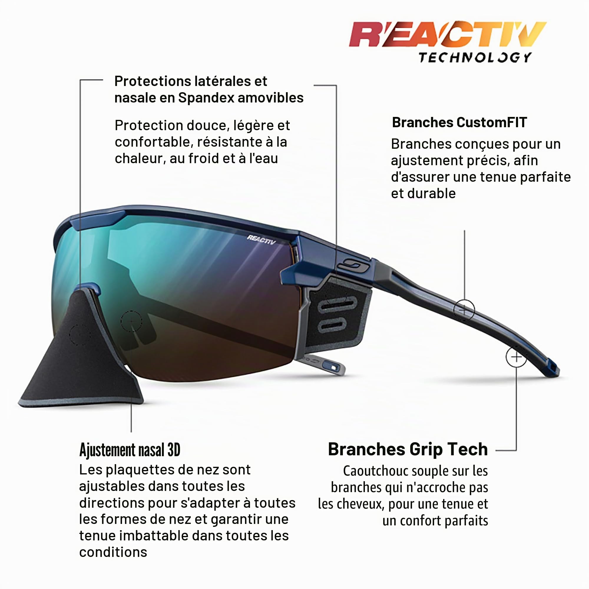 Julbo Ultimate Cover Lunettes de soleil alpinisme, randonnée, trekking Mixte (lot de 1)