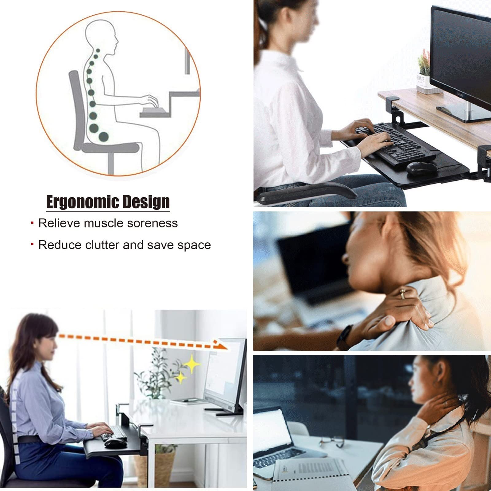 Ergonomiczny, komfortowy ściągacz klawiatury z prowadnicami ułatwiającymi wyciąganie – idealny do domu, szkoły, akademika i wielu innych. Szuflady na klawiaturę z Push-P.A-teak-750 x 250 mm/30 x 10I
