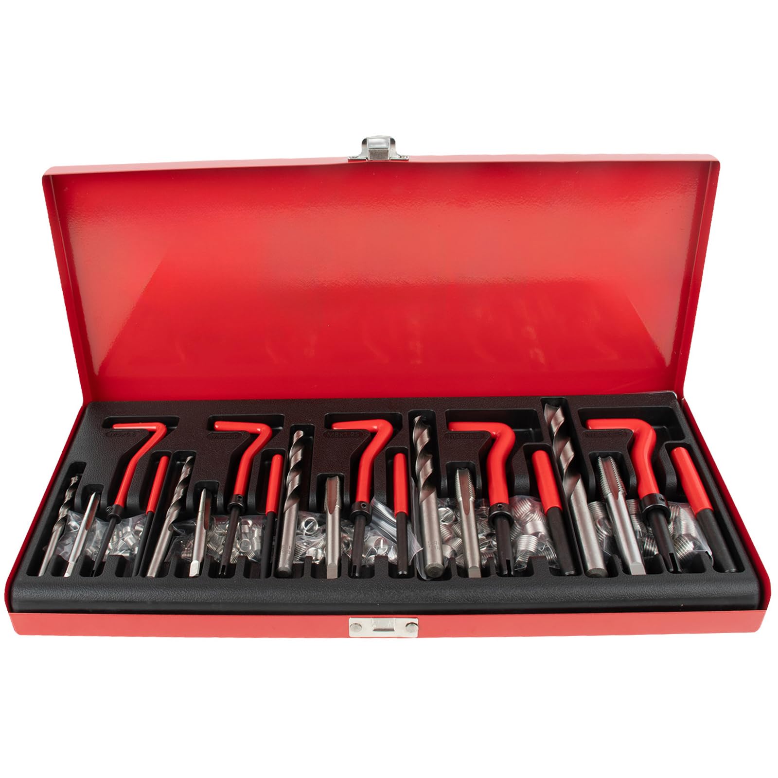 131-delige XC1137 schroefdraadreparatieset M5 M6 M8 M10 M12 voor het herstellen