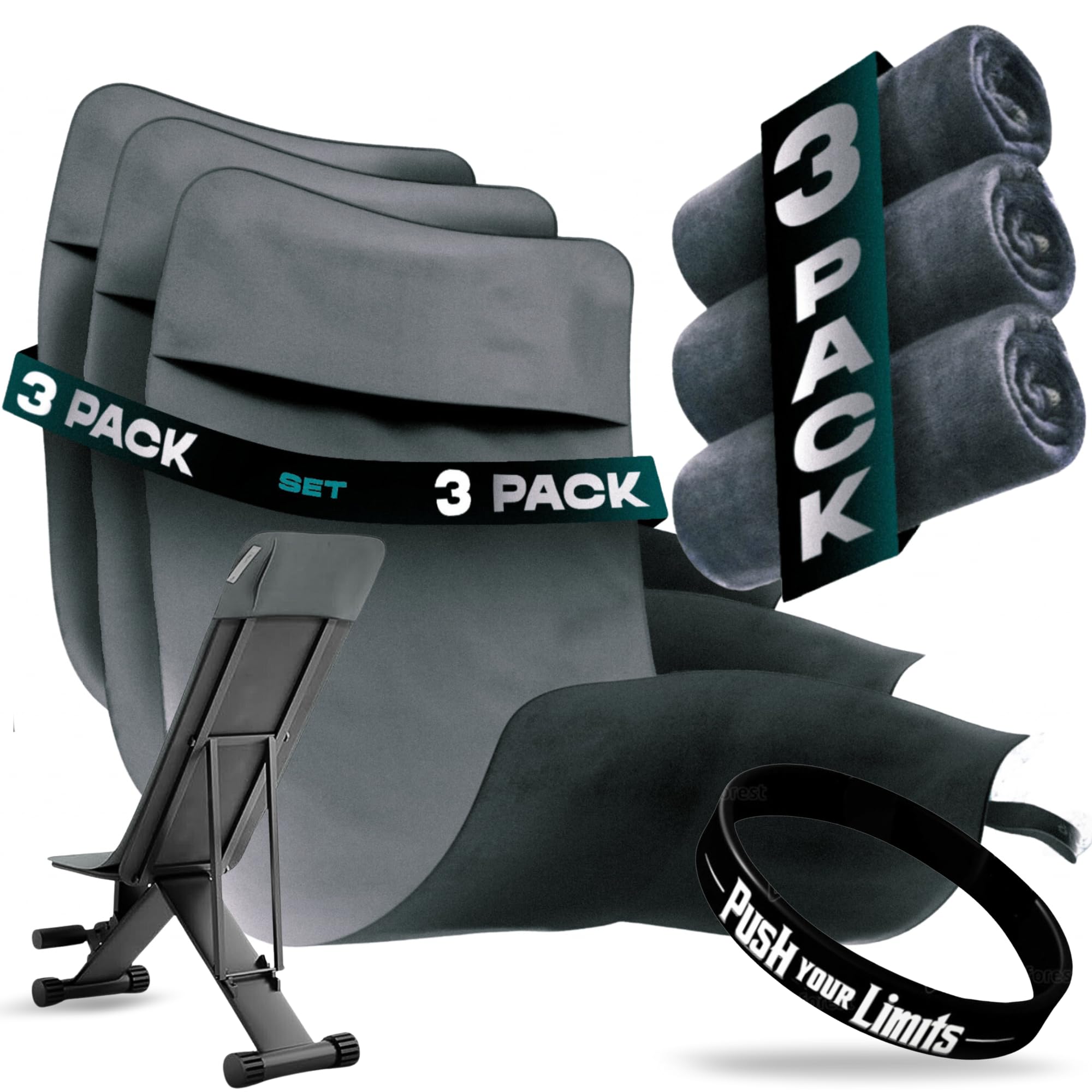 Uonel INDUSTRY Gym Towels Man and Woman Microfibre Workout Sweat Towels for Gym Pack 3 - Exercise Towel Fast Body Sweat - Train Smarter