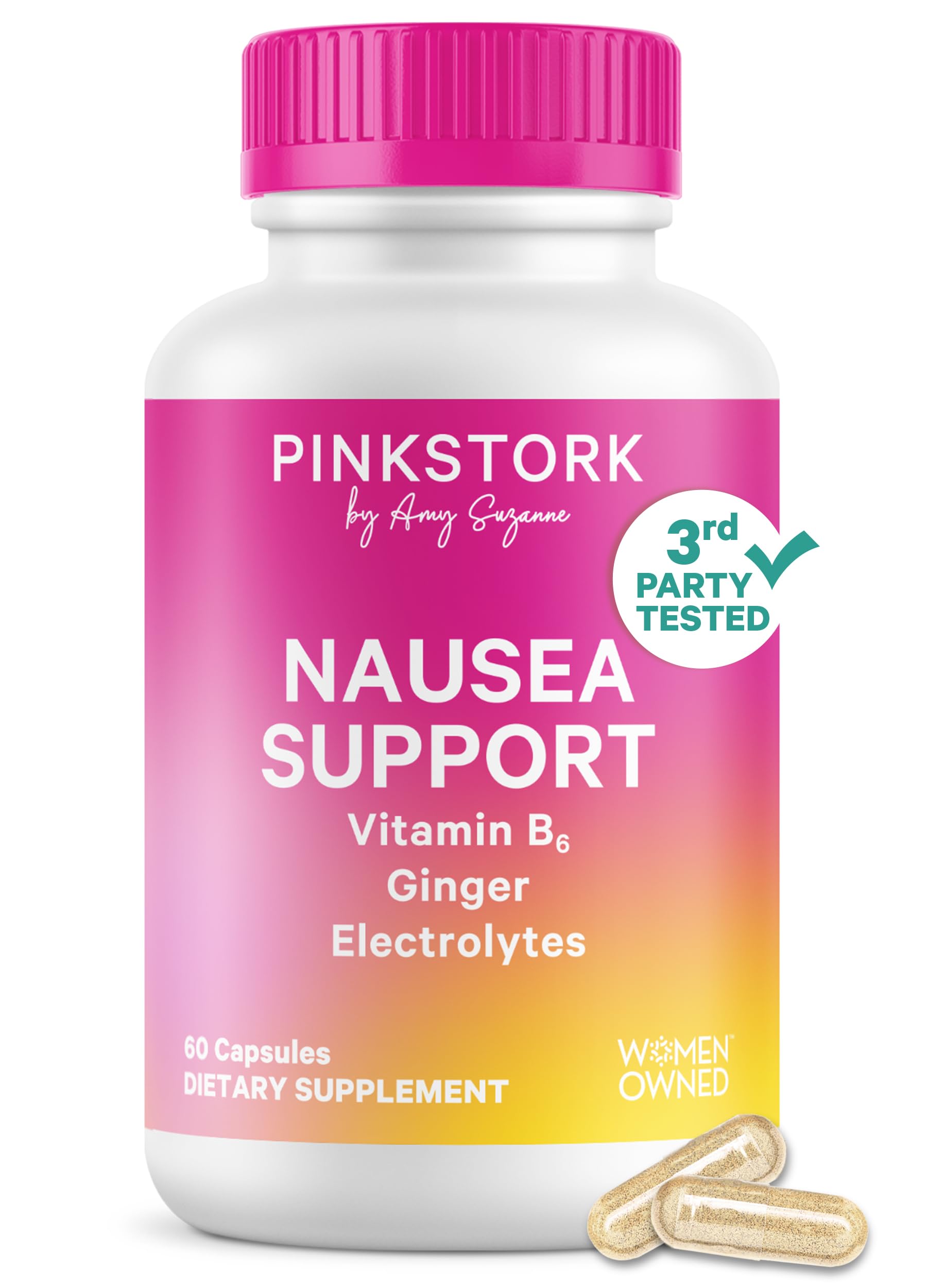 Pink Stork Vitamin B6, Ginger, Electrolyte Capsule