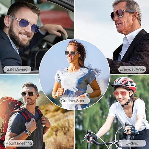 Miniatura 7 de Lentes inteligentes para hombres y mujeres, gafas de audio Bluetooth con altavoces, lente polarizada UV400, soporte de carga rápida, control táctil