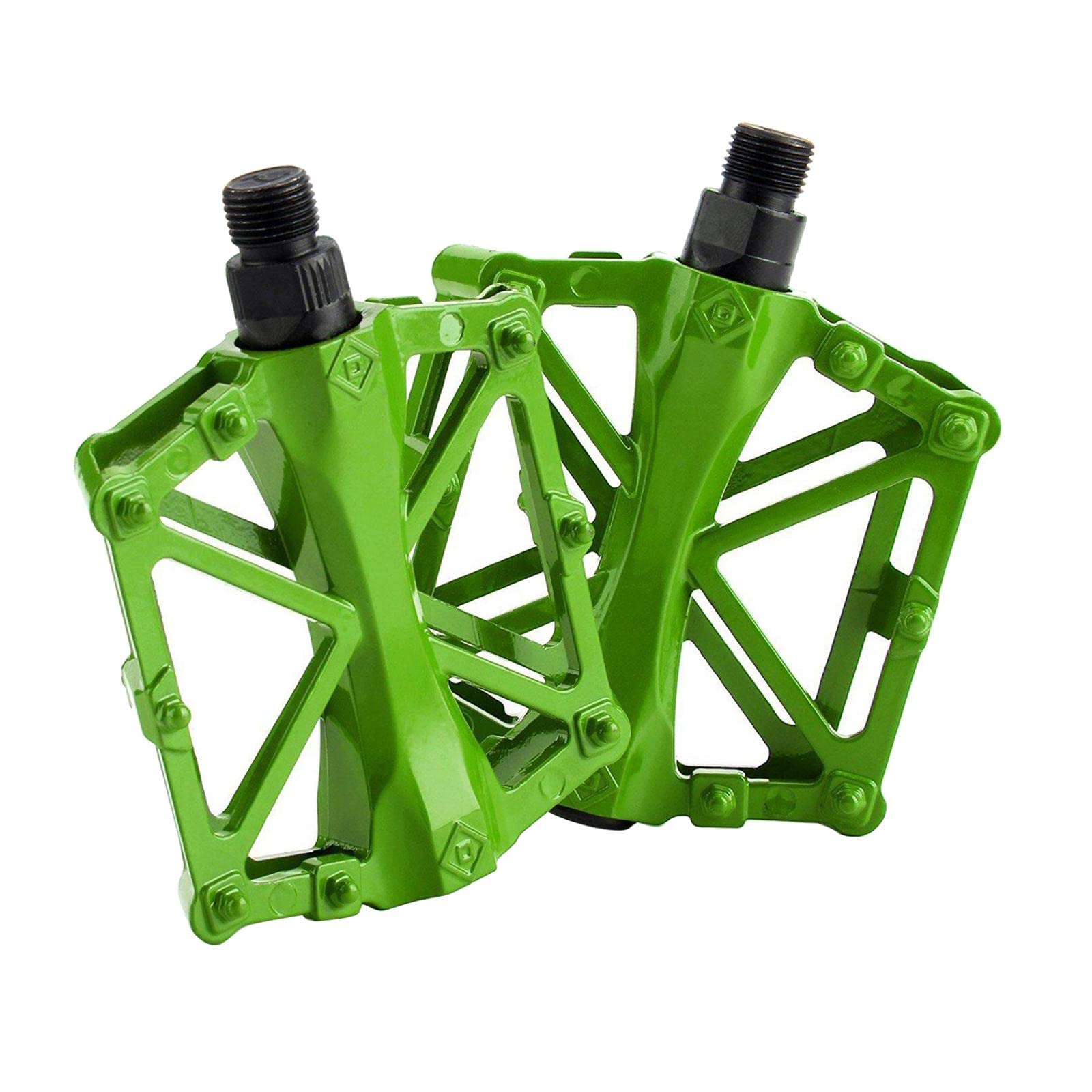 UJEAVETTE® Bicycle Metal Alloy Flat Platform Pedals MTB Road Mountain Bike Pedal Green|Bicycle|Bicycle for Men Adult|Bicycle Light|Bicycle for Men|Bicycle for Kids|Bicycle Pump|Bicycle for