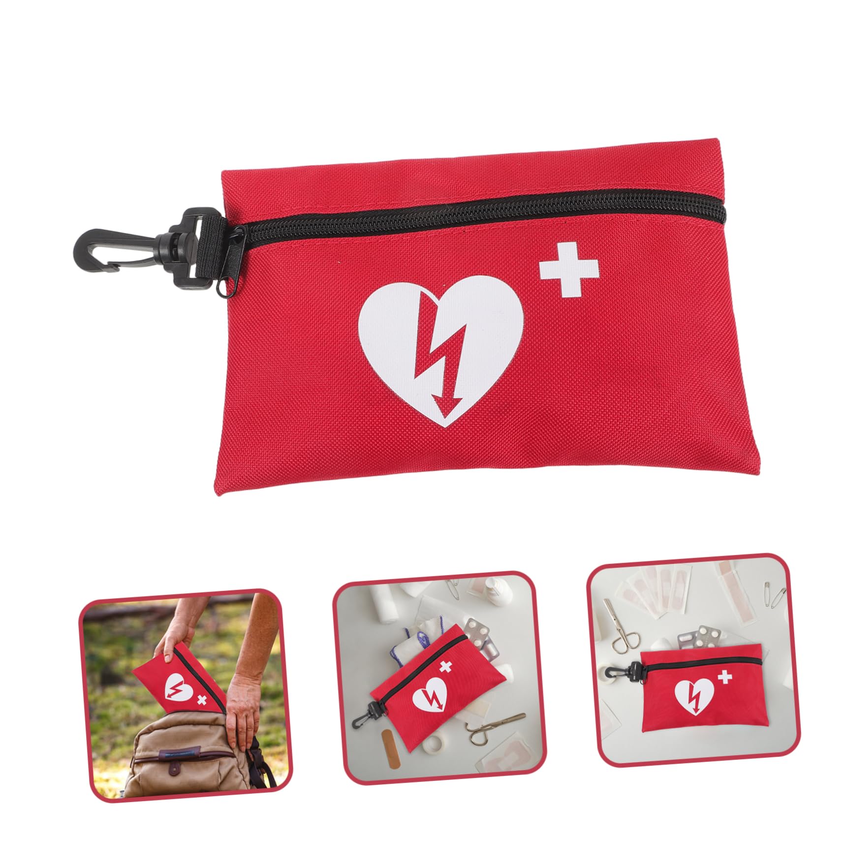 HOMSFOU 5 Piezas kit de primeros auxilios bolsa de viaje de medicina bolsa de suministros bolsa de almacenamiento mini botiquín de primeros auxilios para monedero paño Color Aleatorio