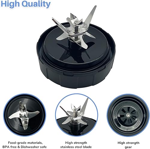 Miniatura 2 de Batidora de 24 onzas tazas y 7 aletas hoja 703KKU100 piezas de repuesto compatibles con Ninja Foodi Power SS100 SS101, SS150 Twist, SS151 Twisti,