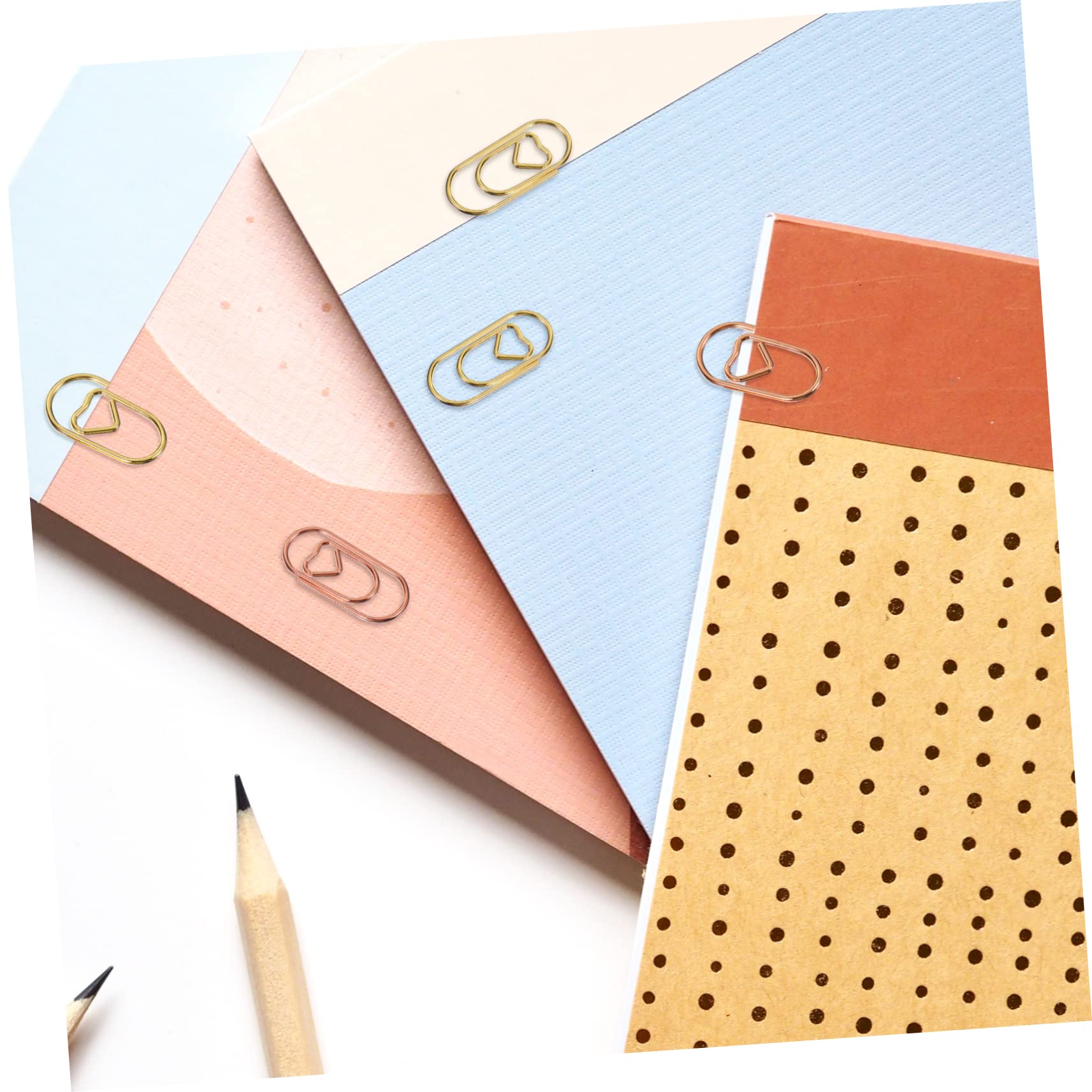 STOBOK 1200stücke Herzförmige Büroklammern Teiliges Und Roségold Dekorative Clips Für Notizen Lesezeichen Und Scrapbooking Für Büro Und Schule