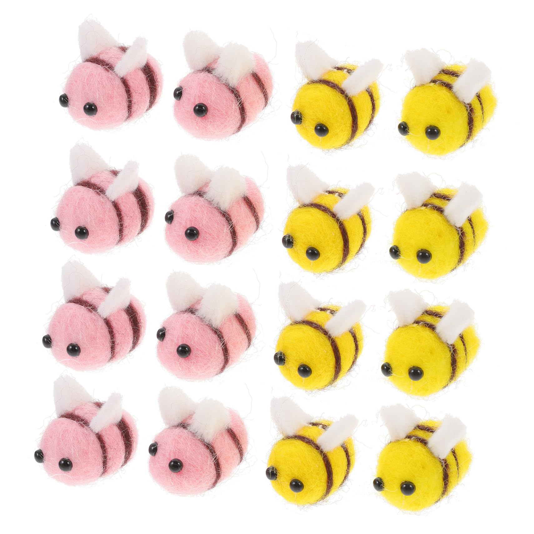 Abejas de fieltro de lana para recuerdos de bautizo y detalles de comunión DIY