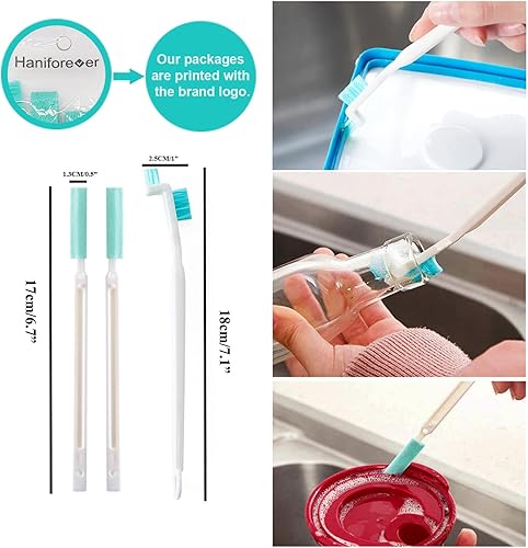 Miniatura 8 de Pequeños cepillos de limpieza para la limpieza del hogar, juego de herramientas de limpieza de grietas para pistas de ventana, humidificador de