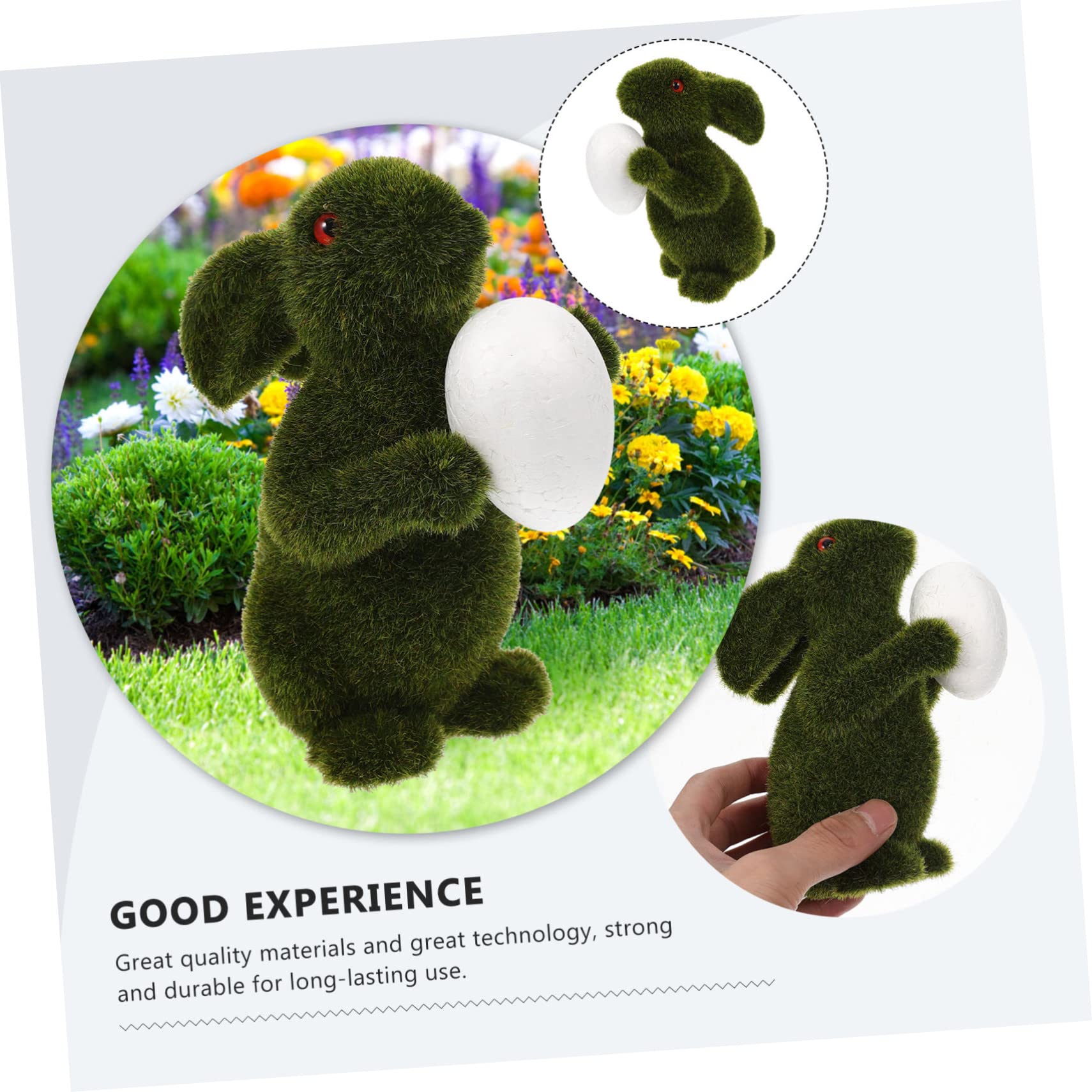 Alipis Lapin de Pâques décor extérieur Jouets à mâcher Lapin Paysage Lapin Jouets pour Rats bouda Decoration Interieure décoration d'intérieur Animaux Lapin simulé Parure de Lapin Flocage