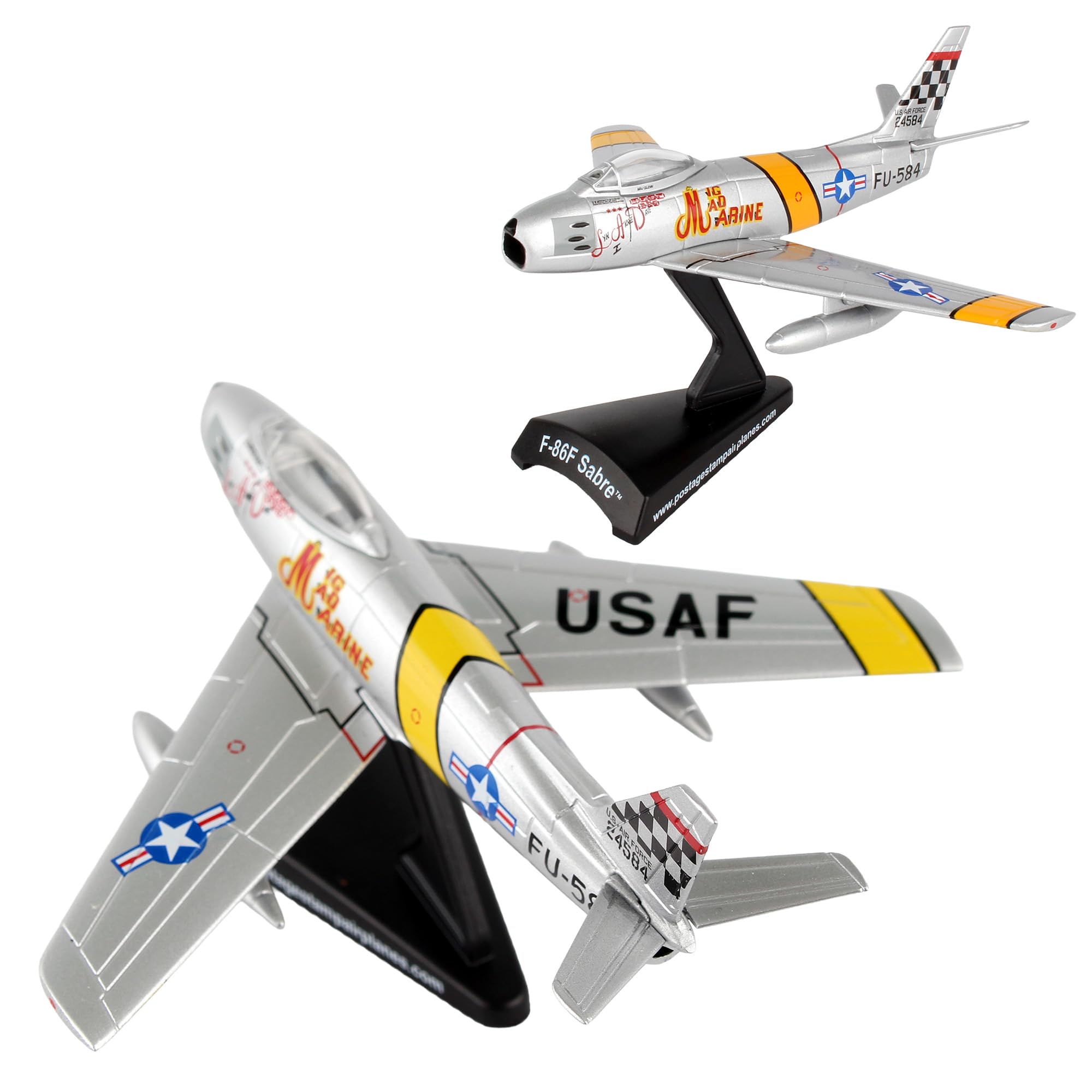 Daron Worldwide Trading Stamp F-86 Sabre Mig Mad Marine Jet