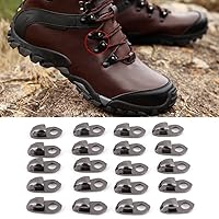 Vista 5 de 20 unidsset de accesorios de encaje, ganchos para botas con remaches para escalada senderismo zapatos trabajo al aire libre botas de montañismo, Gris