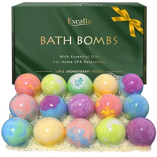 Bath Bombs for Women Gift Set, 15 Pcs Handmade Bubble