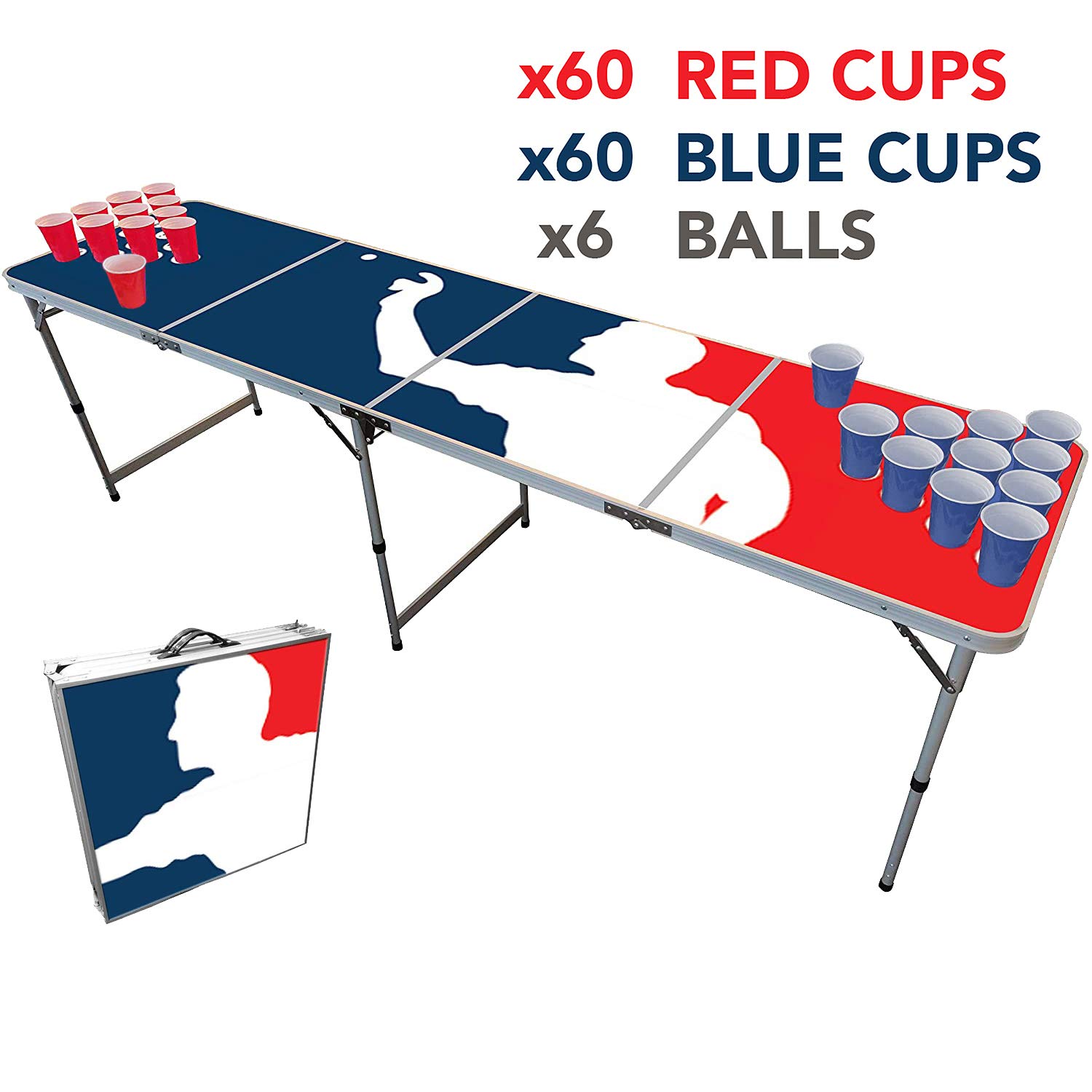 Official Beer Pong Full Set Player 1 Beer Pong Table 120 Cups 60