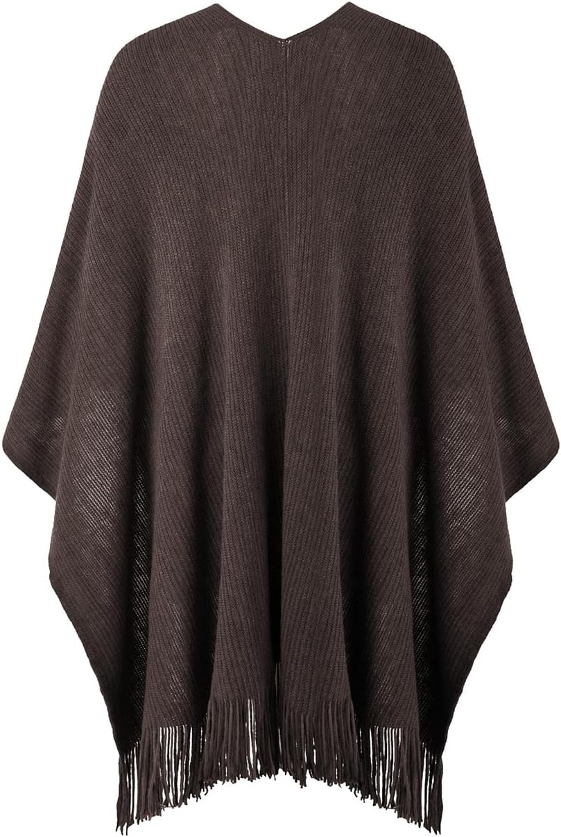 Ferand Shawl Wraps for Women with Pockets, Open Front Poncho Cape image 3