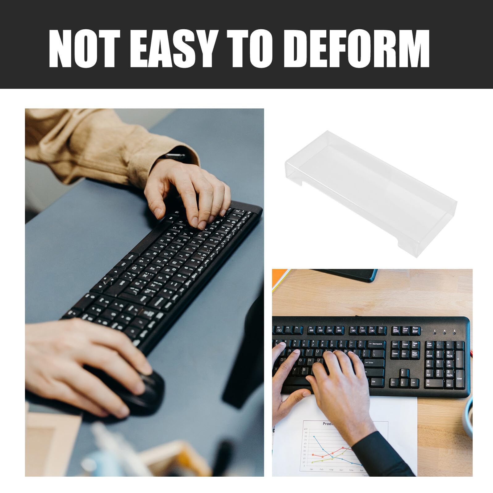 DOITOOL Funda Protectora Transparente para Teclado Acrílico Resistente 104 y 87 Teclas Cubierta Desmontable para Protección contra Polvo y Humedad