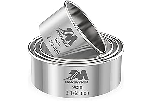 M JNGMEI 4 Pieces Stainless Steel Cookie Cutter Set Biscuit Cutter