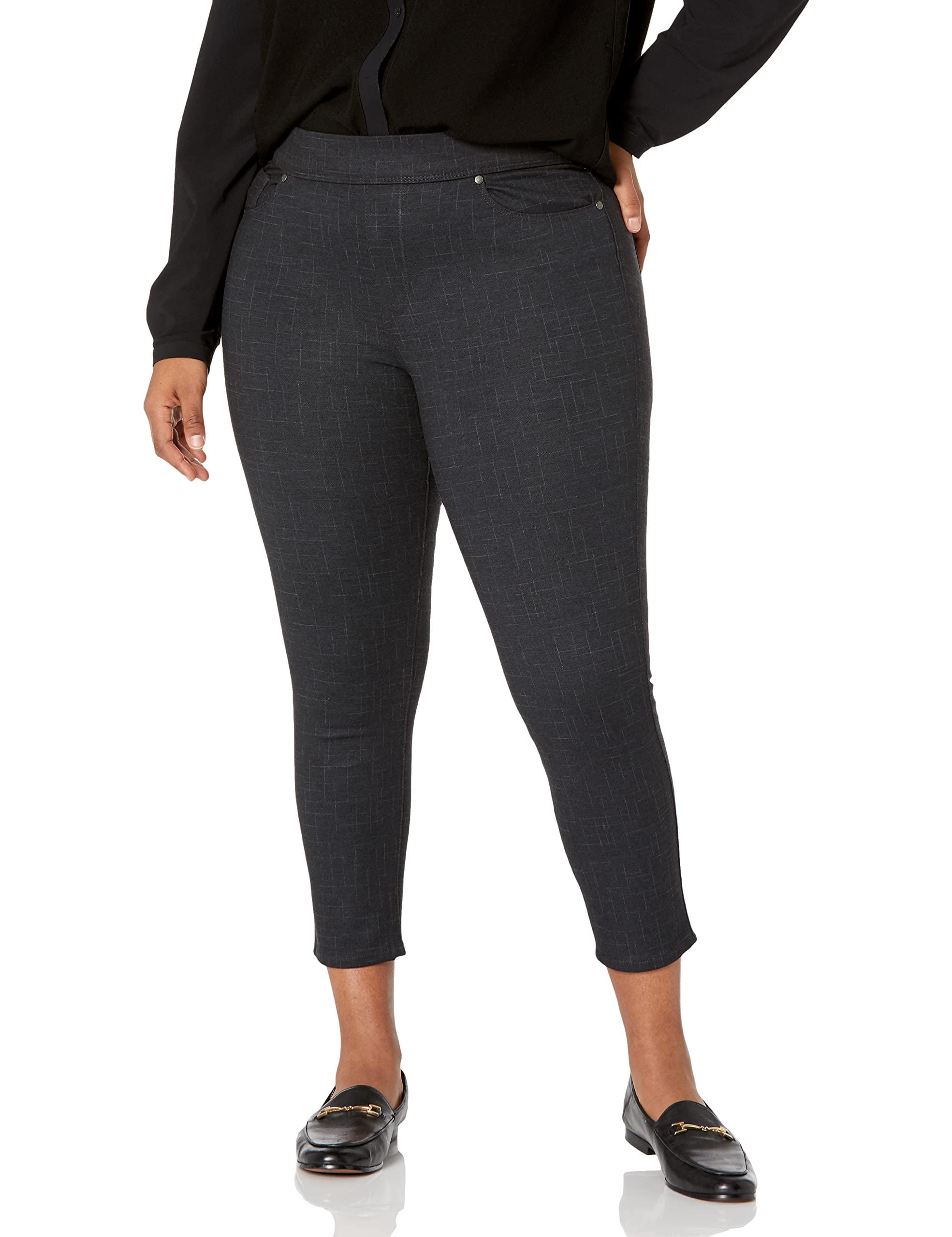 Gloria Vanderbilt Womens Petite Avery Ponte Slim Pull On Pant