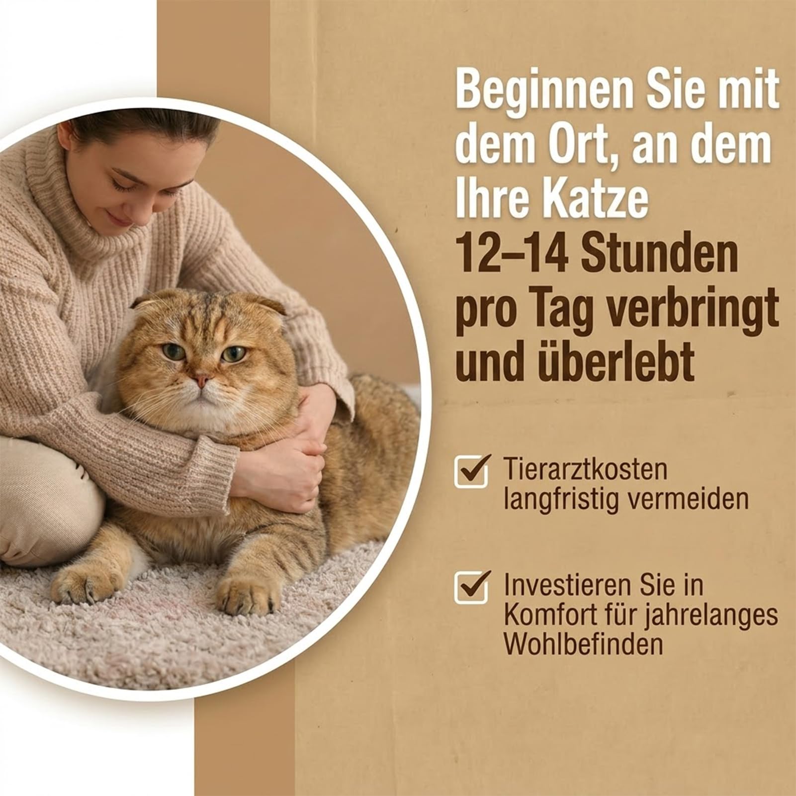 Donut Hundebett & Katzenbett 65 cm, Flauschiges Haustierbett, Grau