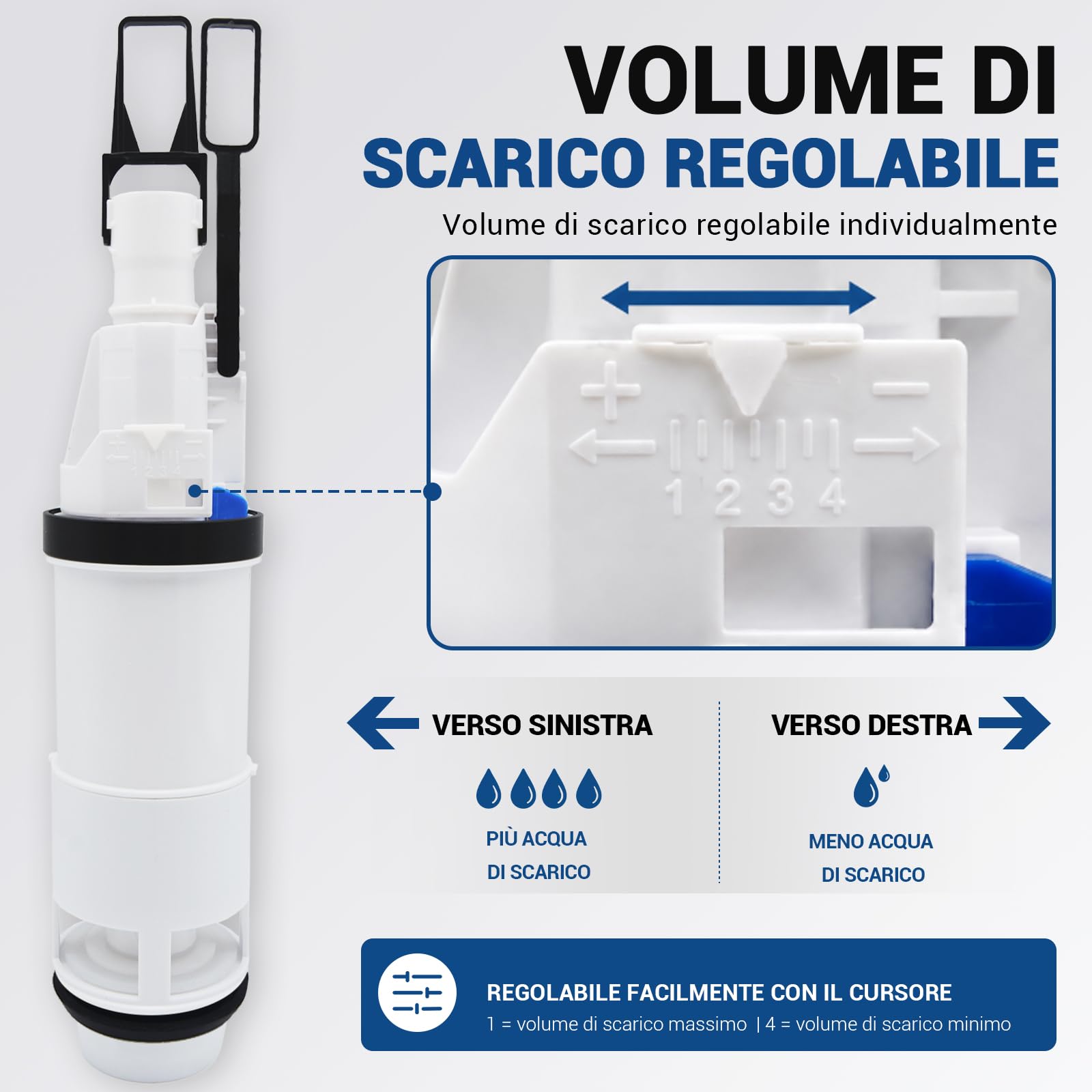 Empyreal, Valvola Scarico WC Sostitutiva per TECE Cassetta Standard 9820223
