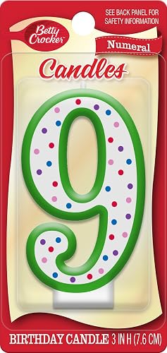 Betty Crocker Candle Numeral #9 1 EA